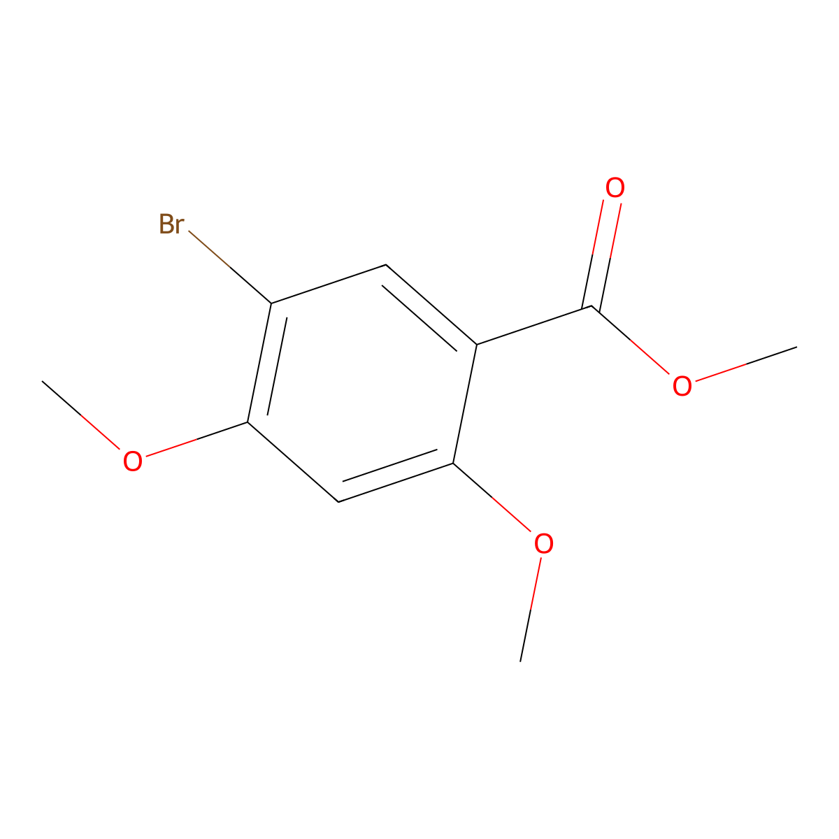 Methyl 5-bromo-2,4-dimethoxybenzoate molecular structure, CAS 39503-51-0
