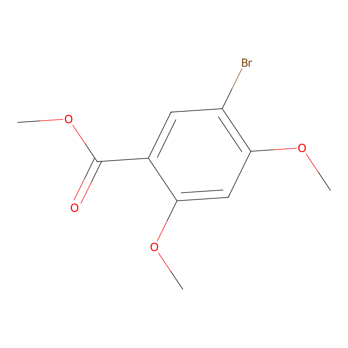 Methyl 5-bromo-2,4-dimethoxybenzoate molecular structure, CAS 39503-51-0