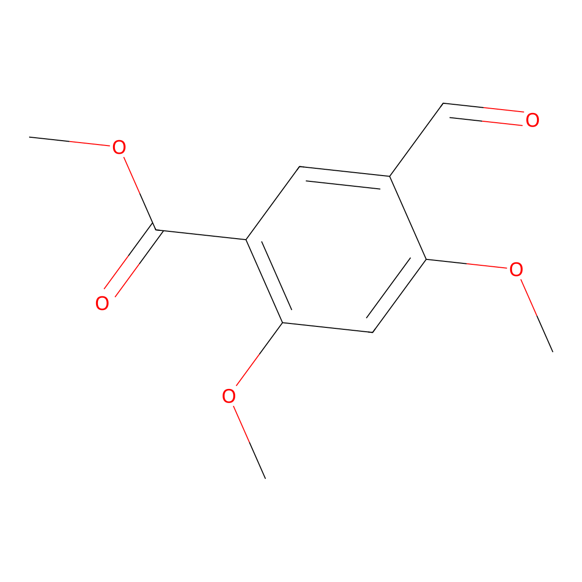 Methyl 5-formyl-2,4-dimethoxybenzoate molecular structure, CAS 39503-63-4