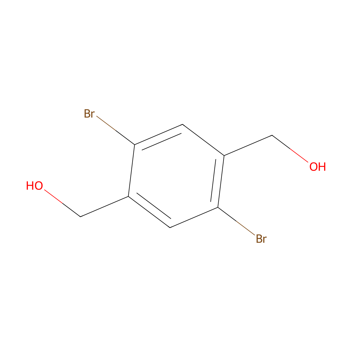 (2,5-Dibromo-1,4-phenylene)dimethanol molecular structure, CAS 395059-21-9