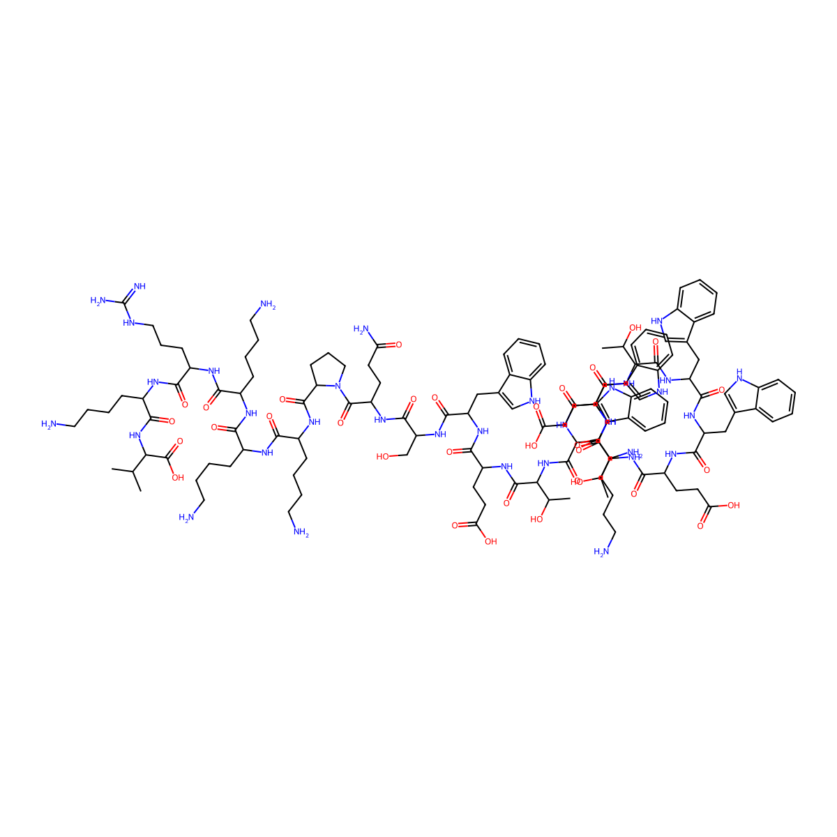 Pep-1 uncapped molecular structure, CAS 395069-86-0