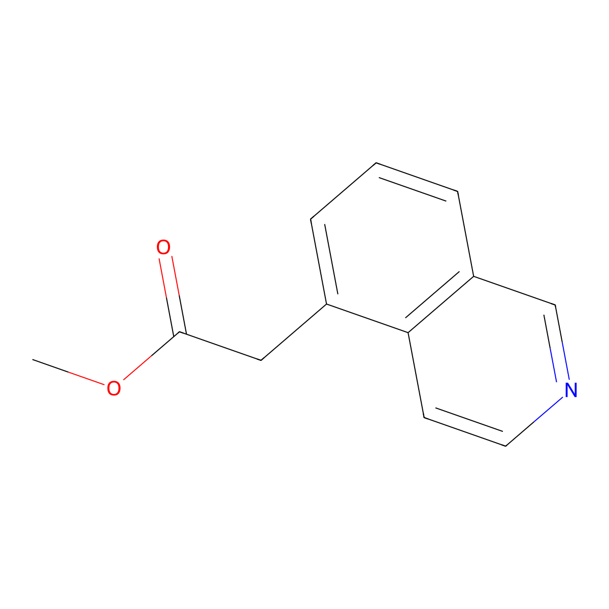 Methyl 2-(isoquinolin-5-yl)acetate molecular structure, CAS 395074-84-7