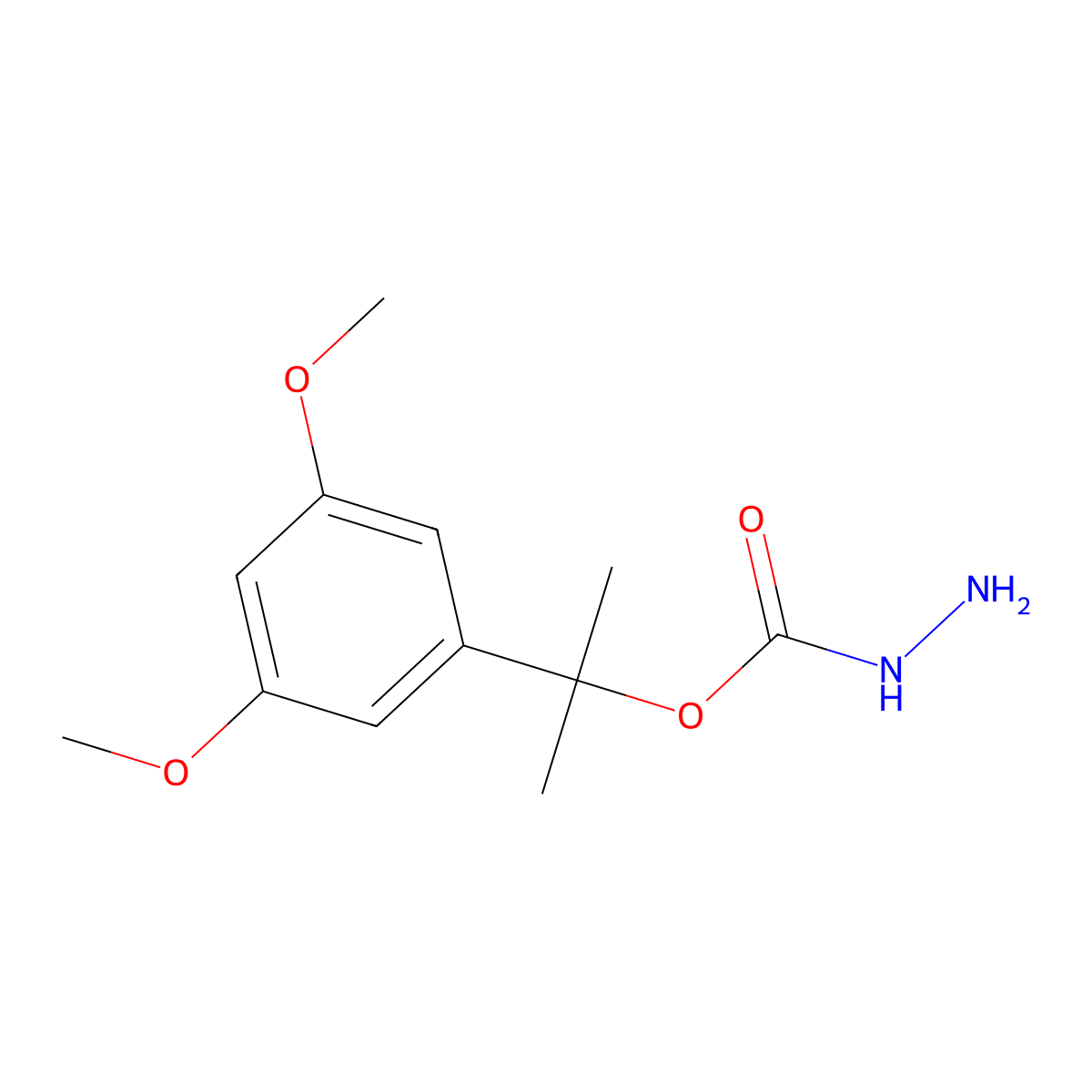 1-(3,5-Dimethoxyphenyl)-1-methylethyl carbazate molecular structure, CAS 39508-00-4