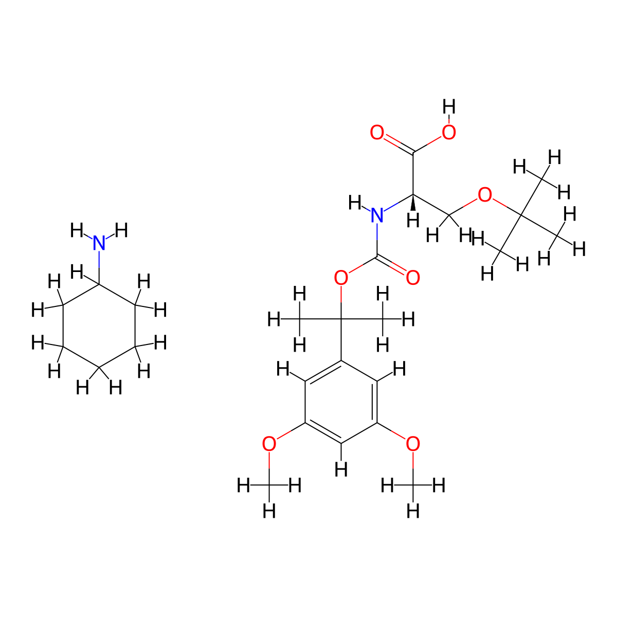 Ddz-ser(tbu)-OH cha molecular structure, CAS 39508-10-6