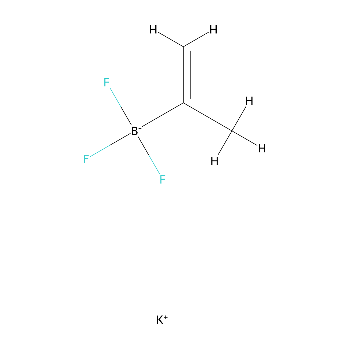 potassium trifluoro(prop-1-en-2-yl)boranuide molecular structure, CAS 395083-14-4