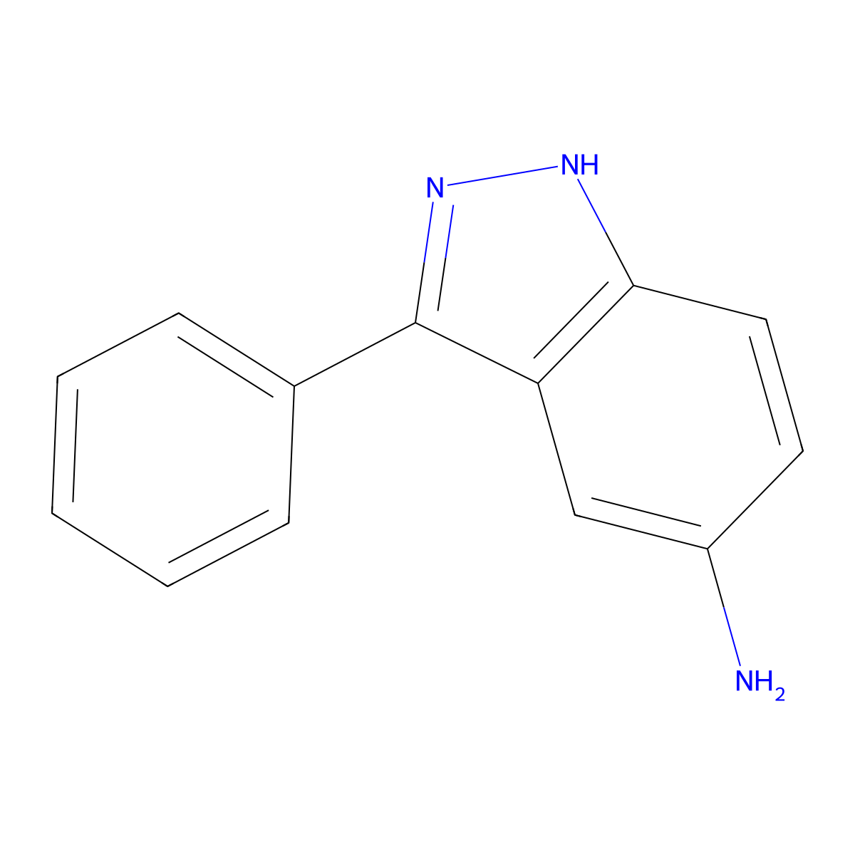 3-Phenyl-1H-indazol-5-amine molecular structure, CAS 395099-05-5