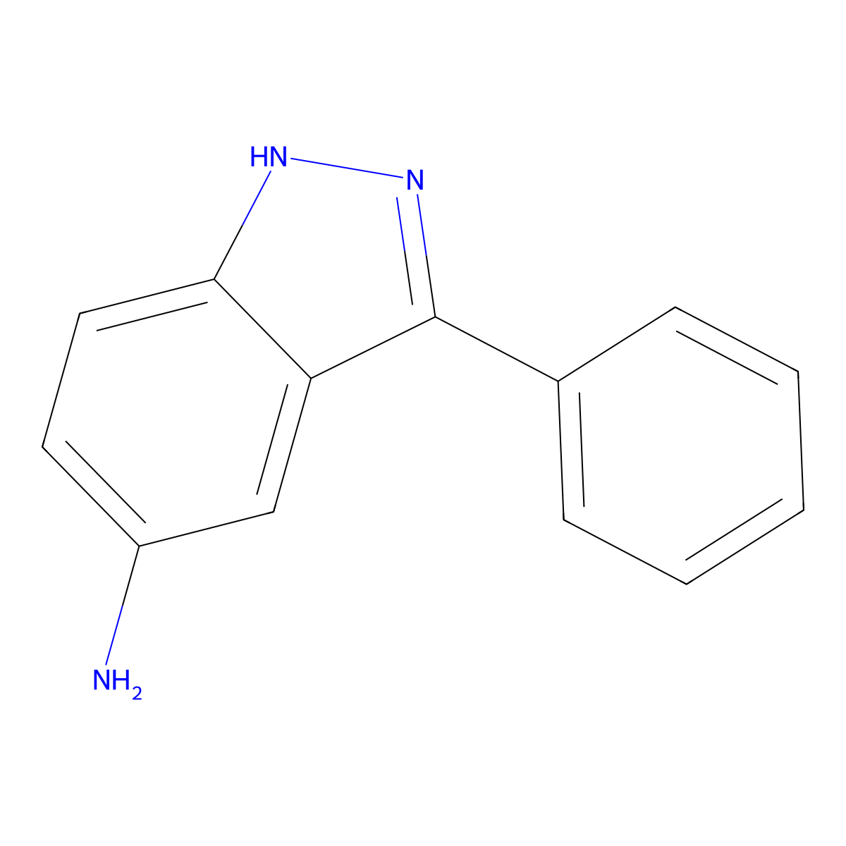 3-Phenyl-1H-indazol-5-amine molecular structure, CAS 395099-05-5
