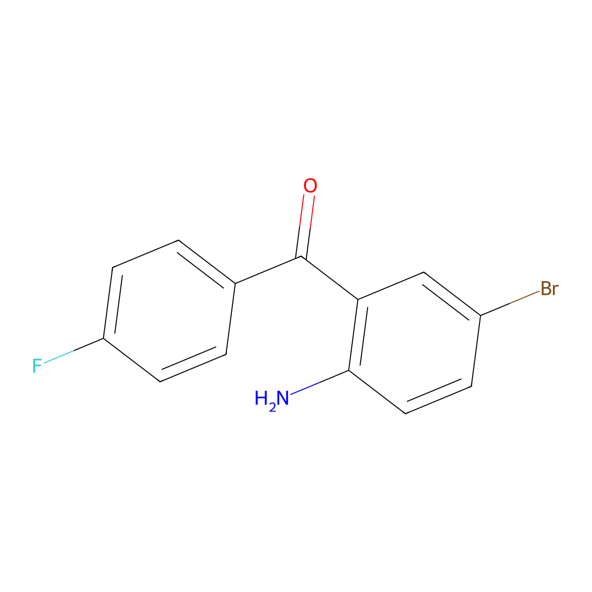 (2-Amino-5-bromophenyl)(4-fluorophenyl)methanone molecular structure, CAS 395101-26-5