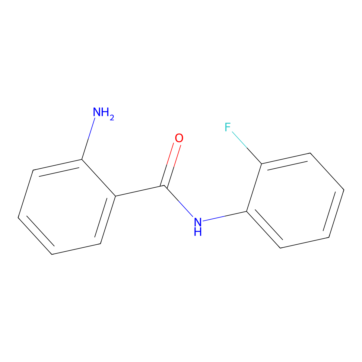 2-amino-N-(2-fluorophenyl)benzamide molecular structure, CAS 39511-95-0