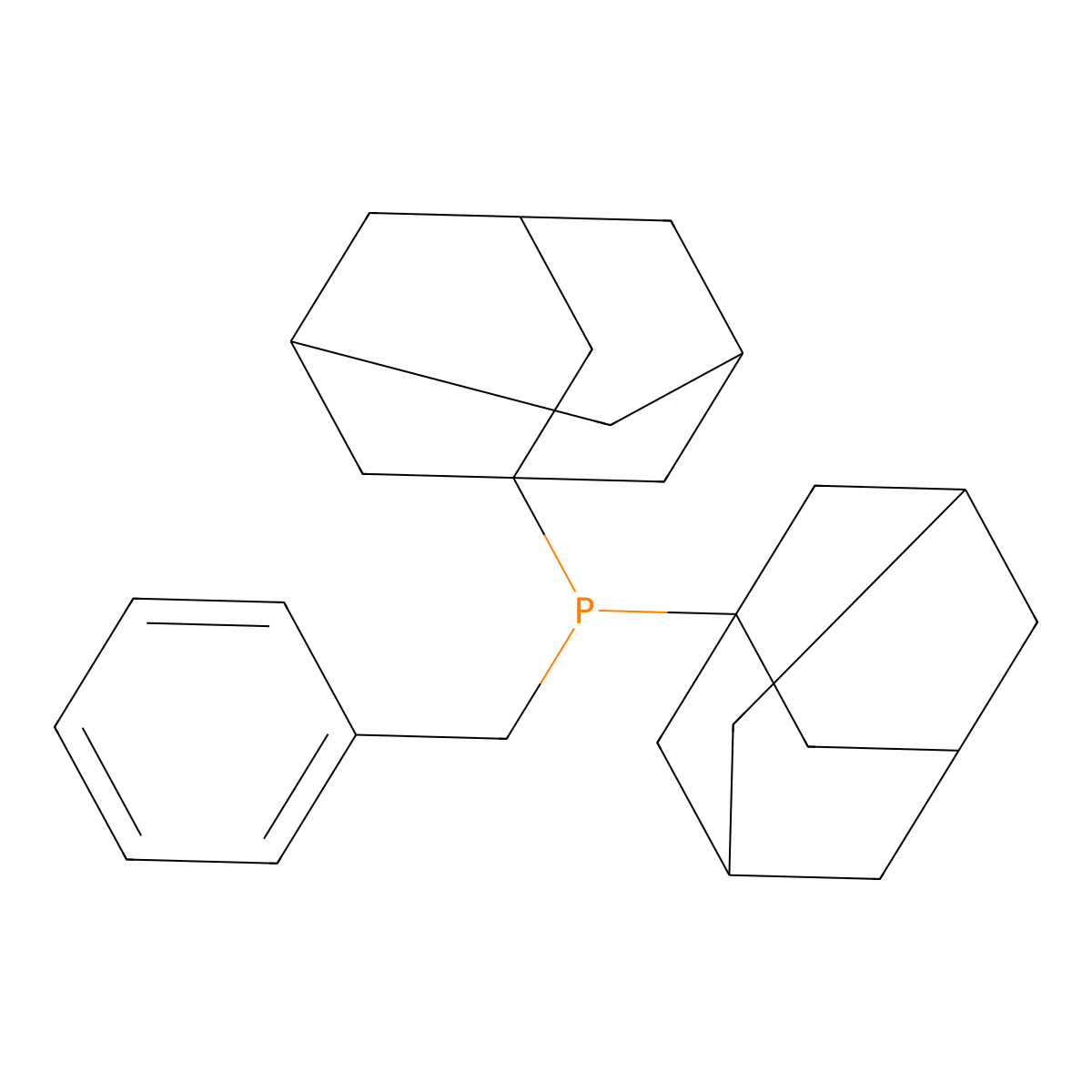 Di(adamantan-1-yl)(benzyl)phosphine , Di(1-adamantyl)benzylphosphine molecular structure, CAS 395116-70-8