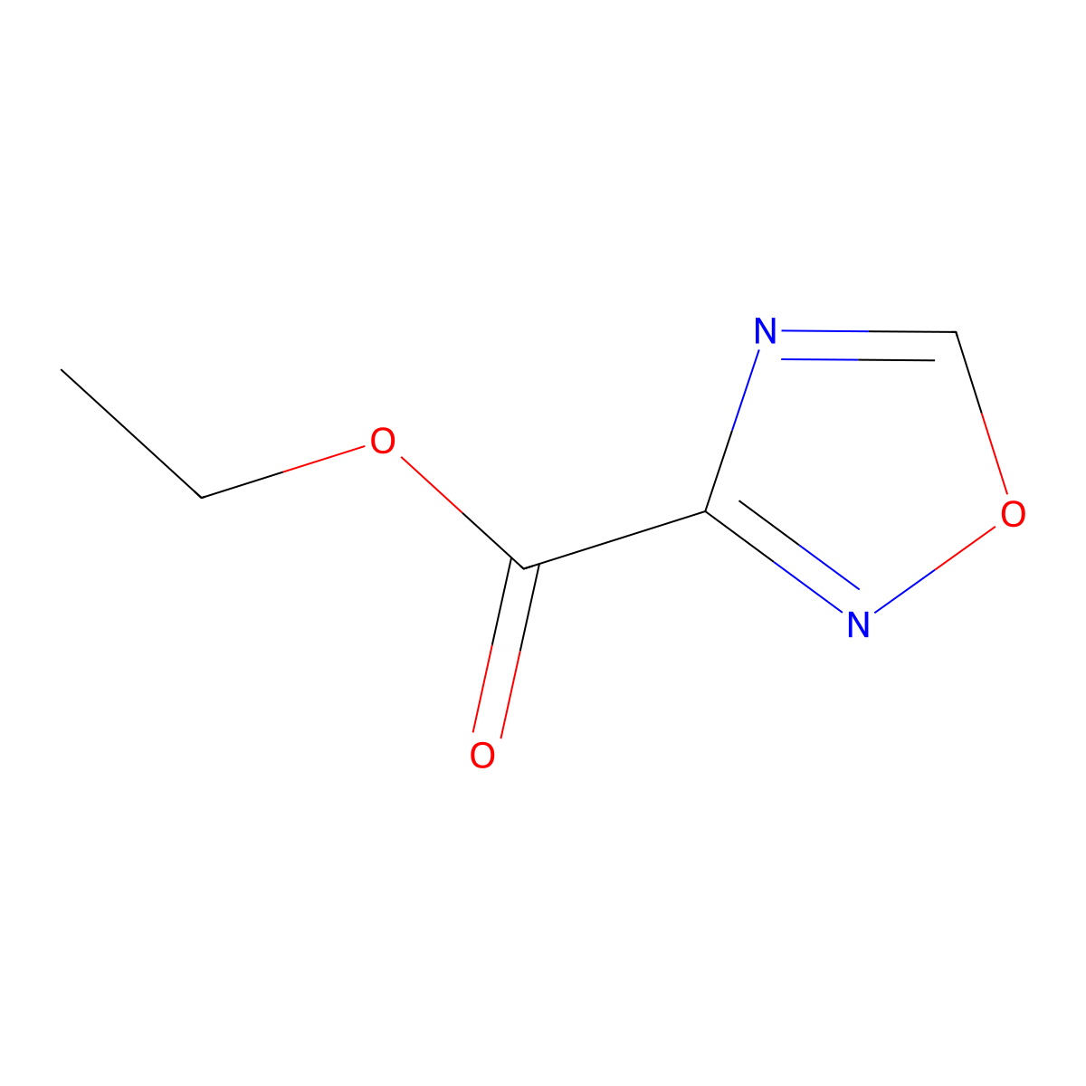 Ethyl 1,2,4-oxadiazole-3-carboxylate molecular structure, CAS 39512-59-9