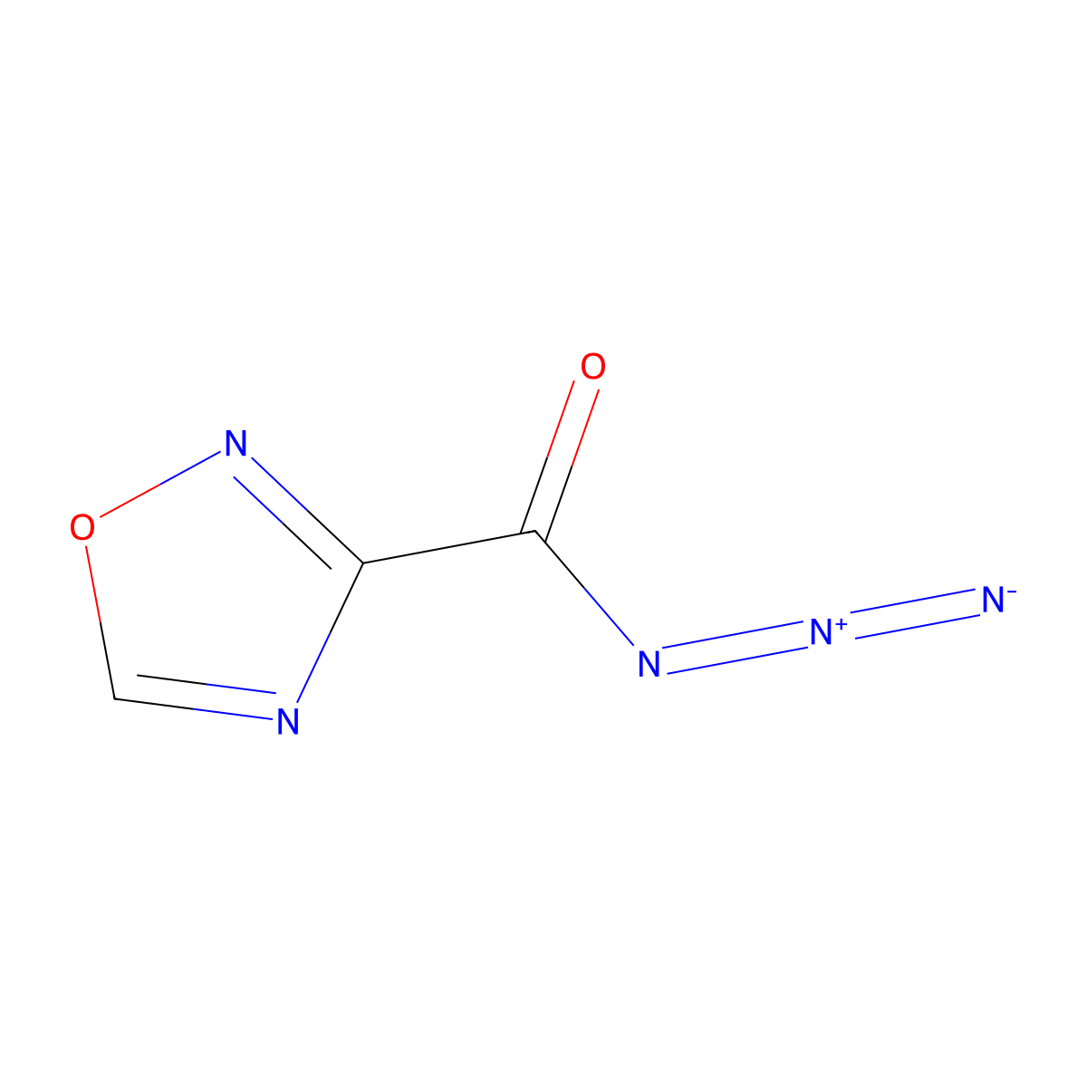 1,2,4-Oxadiazole-3-carbonyl azide molecular structure, CAS 39512-61-3