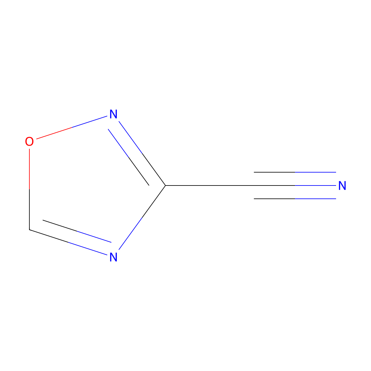 1,2,4-Oxadiazole-3-carbonitrile molecular structure, CAS 39512-75-9