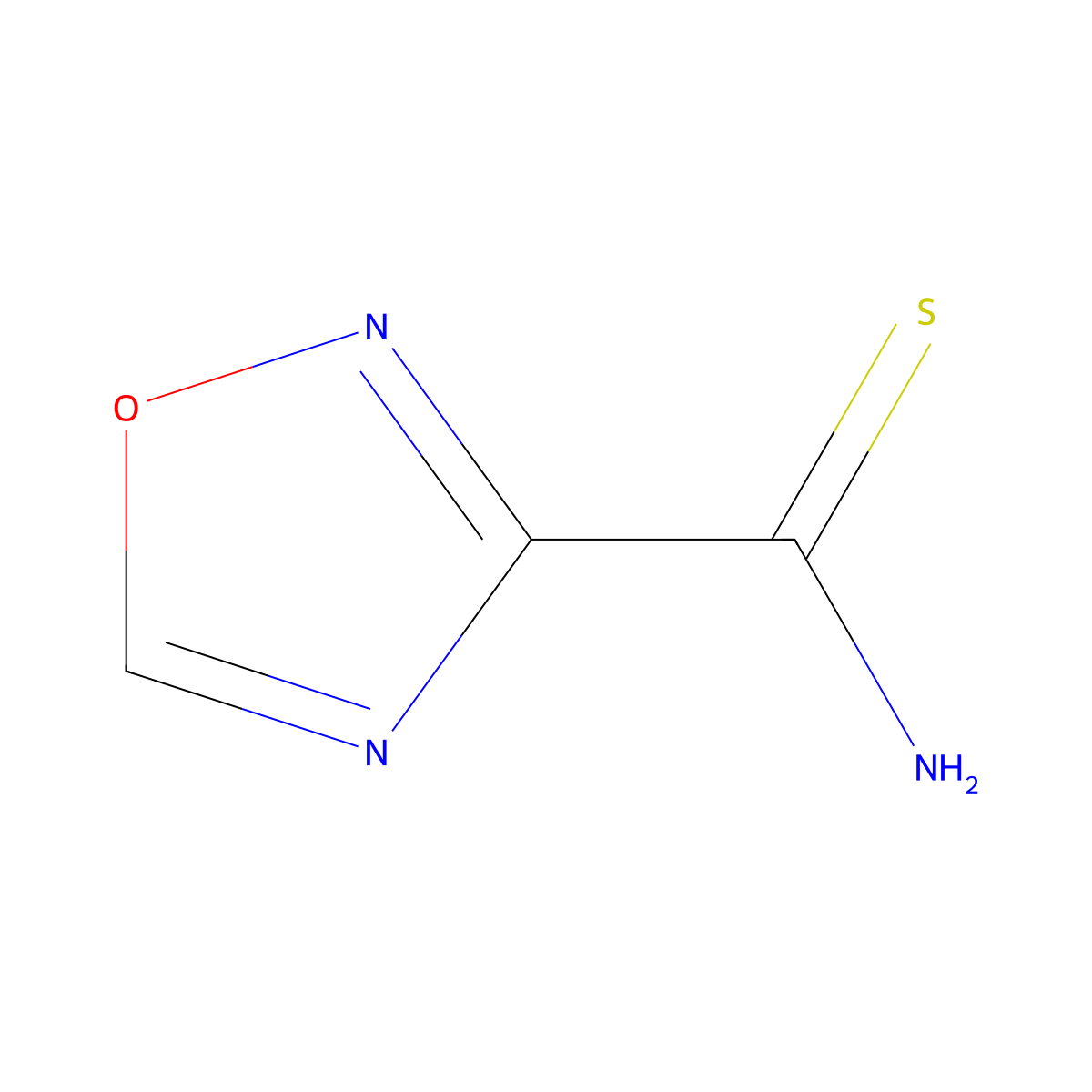 1,2,4-Oxadiazole-3-carbothioamide molecular structure, CAS 39512-80-6
