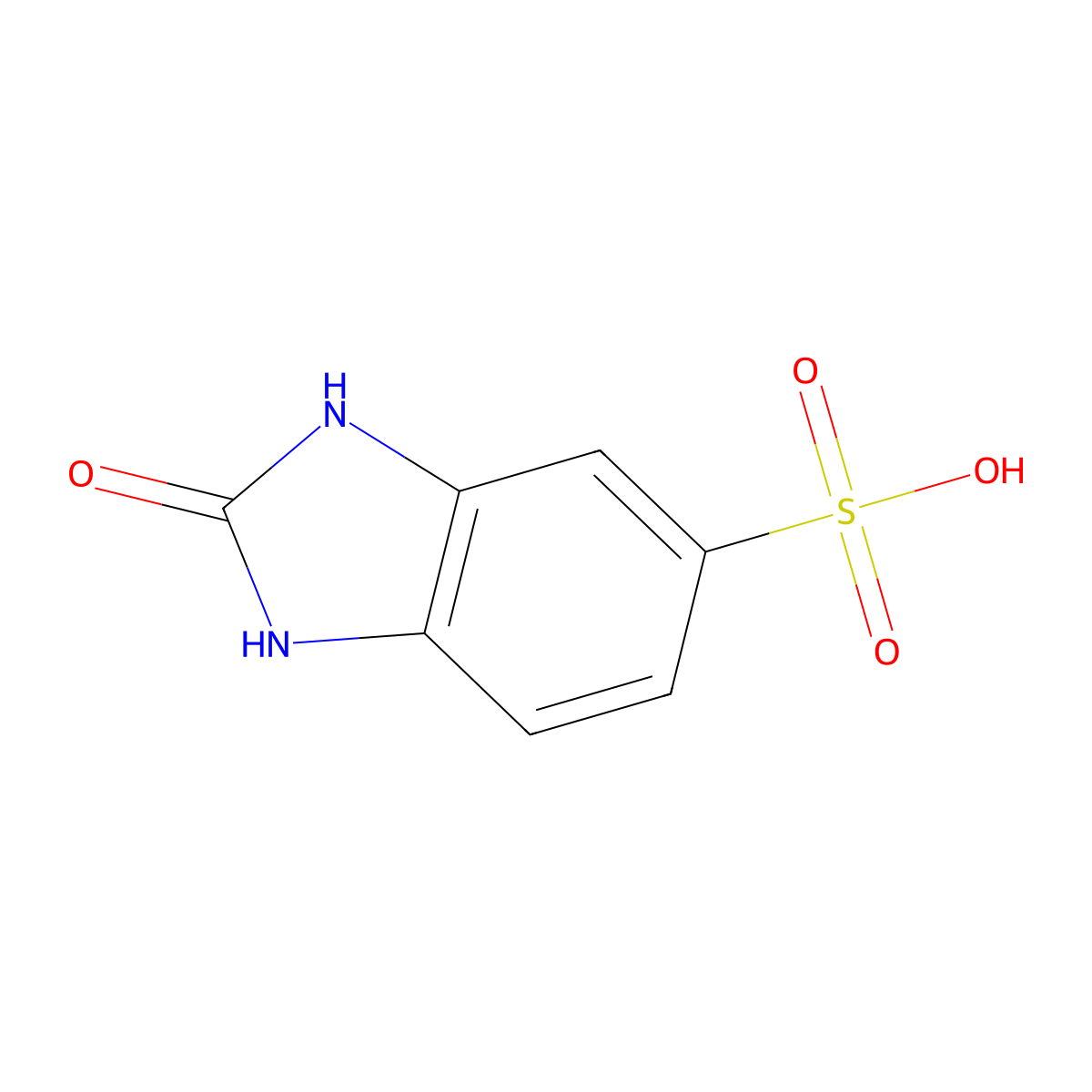 2-oxo-2,3-dihydro-1H-benzimidazole-5-sulfonic acid molecular structure, CAS 39513-21-8