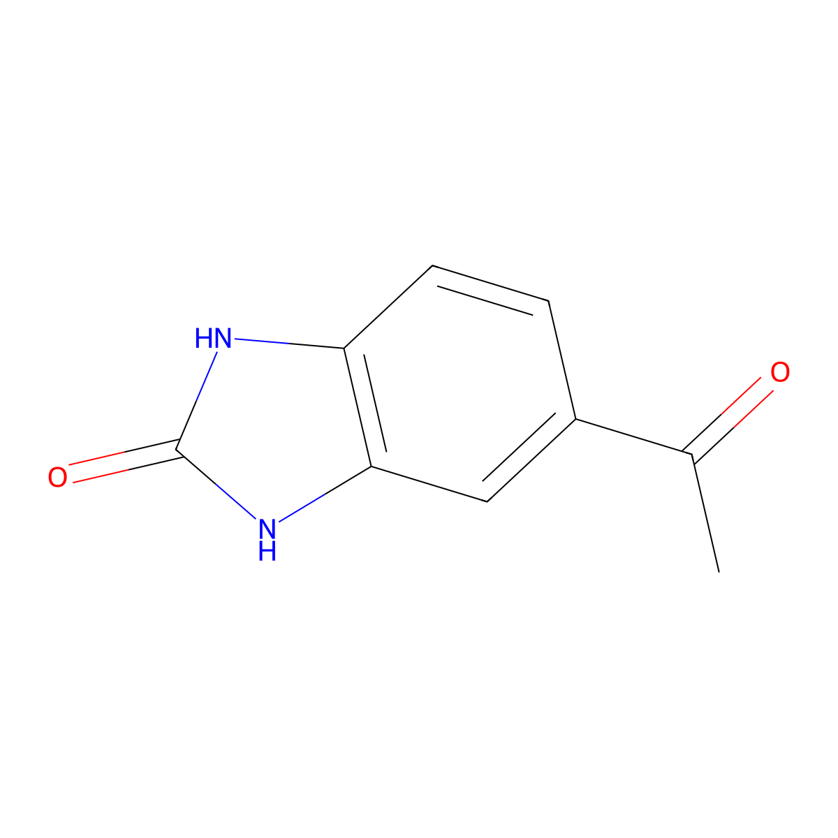 5-Acetyl-1,3-dihydro-2H-benzimidazol-2-one molecular structure, CAS 39513-27-4