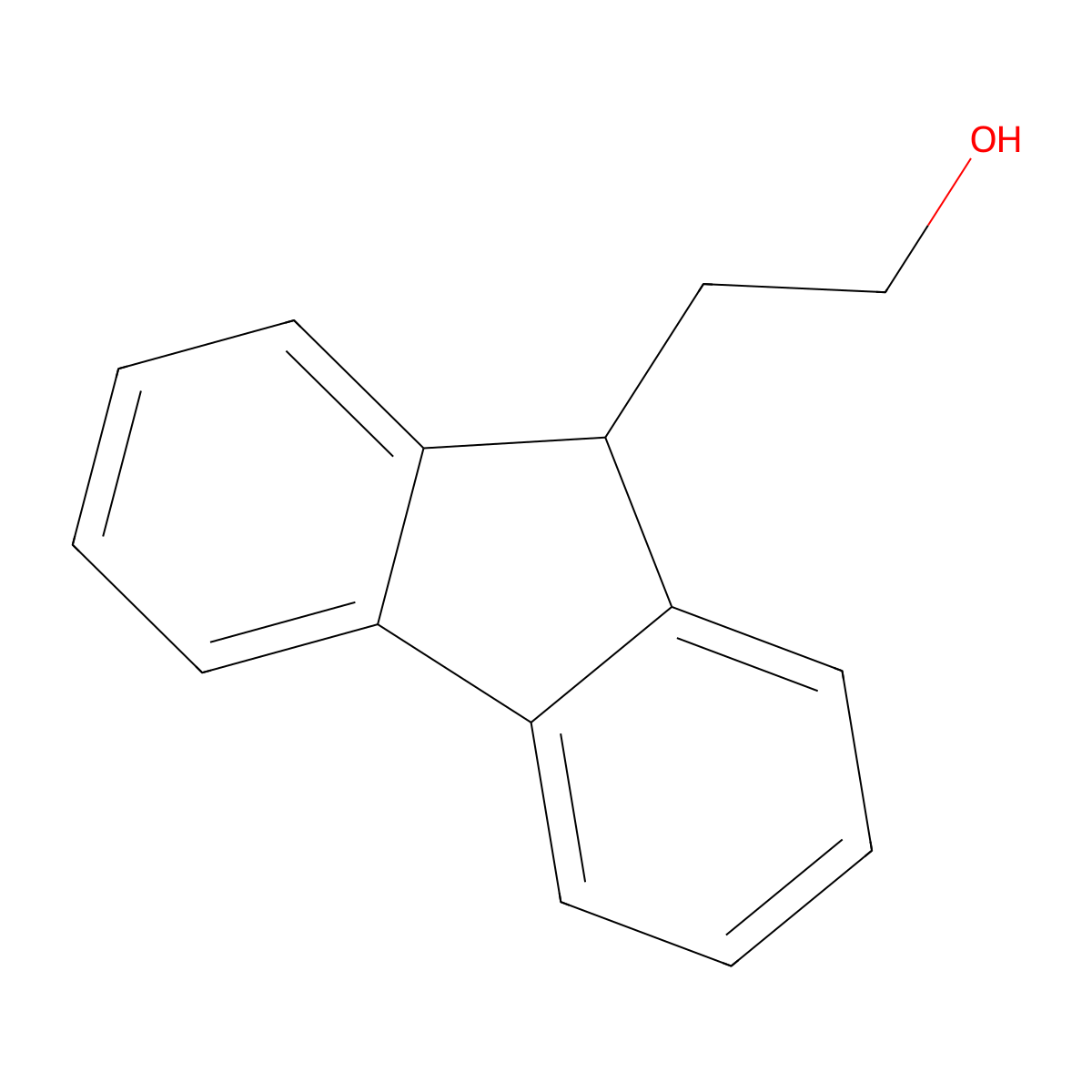 Fluorene-9-ethanol molecular structure, CAS 3952-36-1