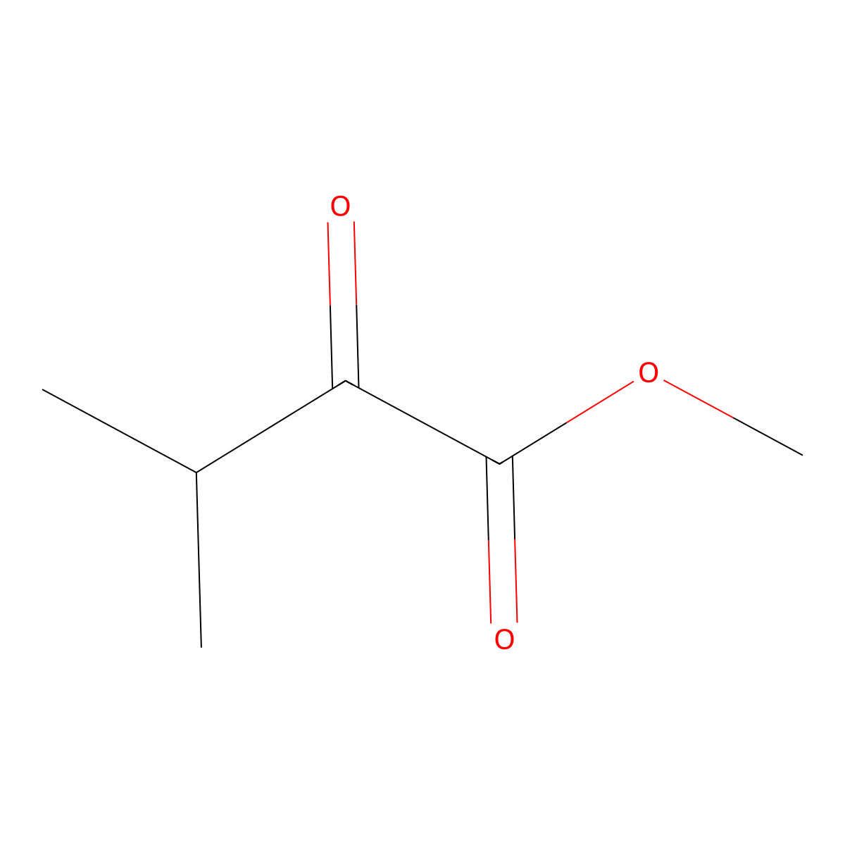 Methyl 3-methyl-2-oxobutanoate molecular structure, CAS 3952-67-8