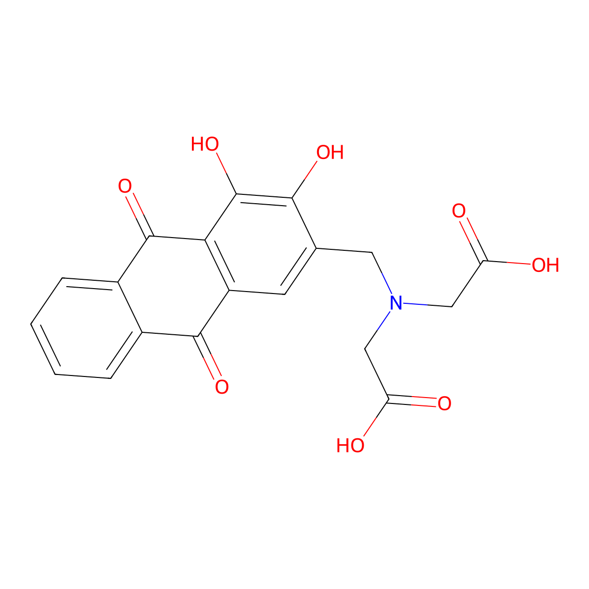 Alizarin complexone molecular structure, CAS 3952-78-1