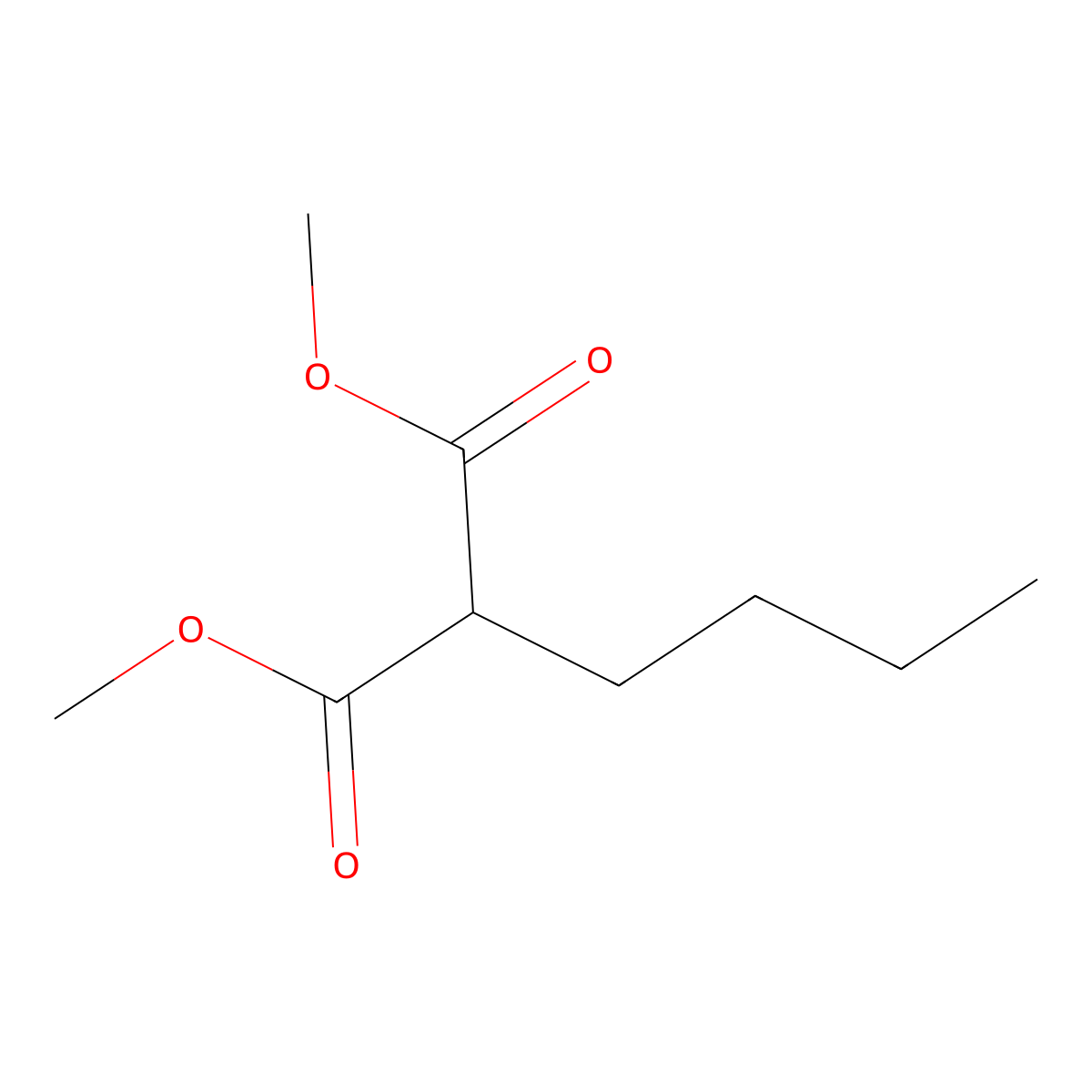 Dimethyl butylmalonate molecular structure, CAS 39520-22-4
