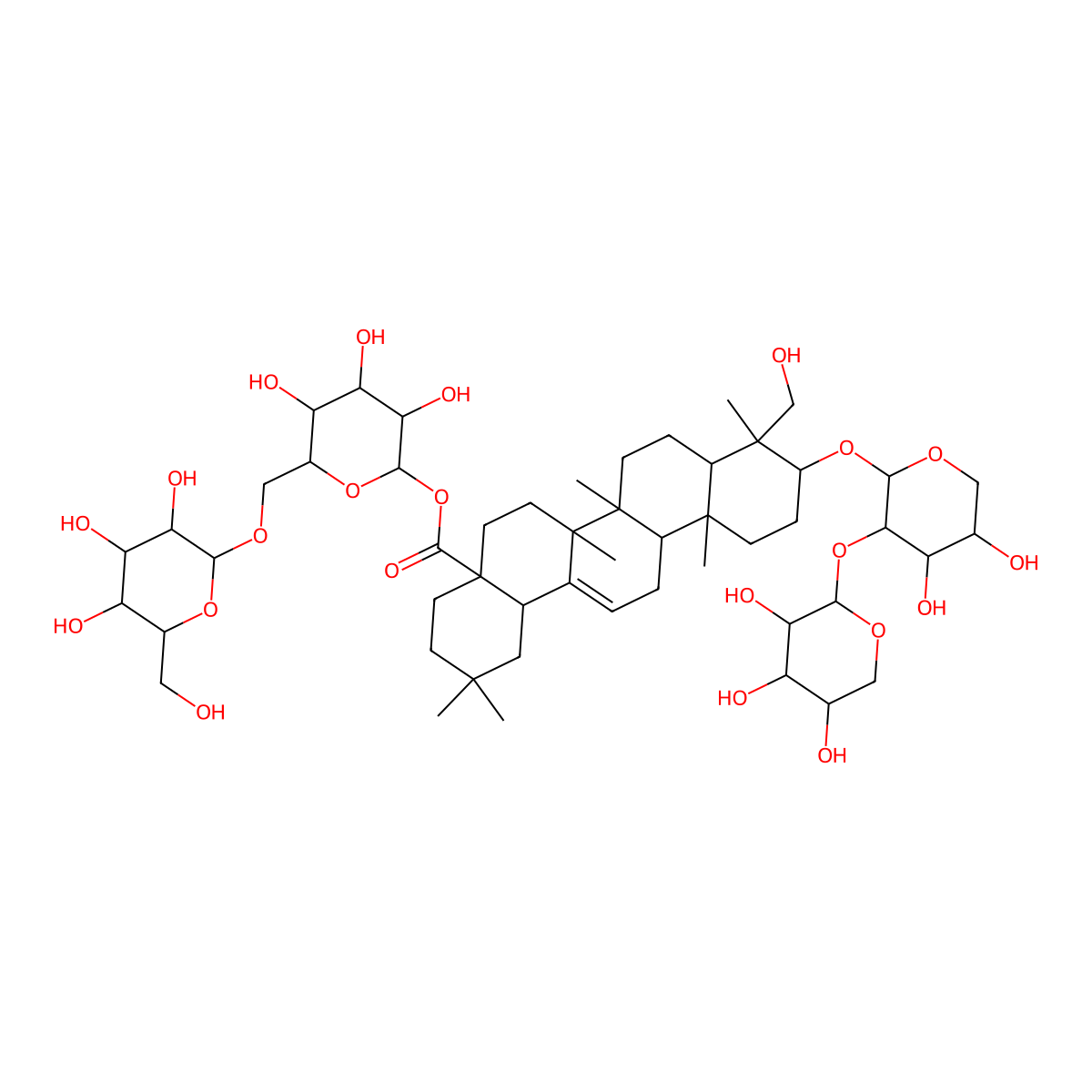 Akebia saponin E molecular structure, CAS 39524-14-6