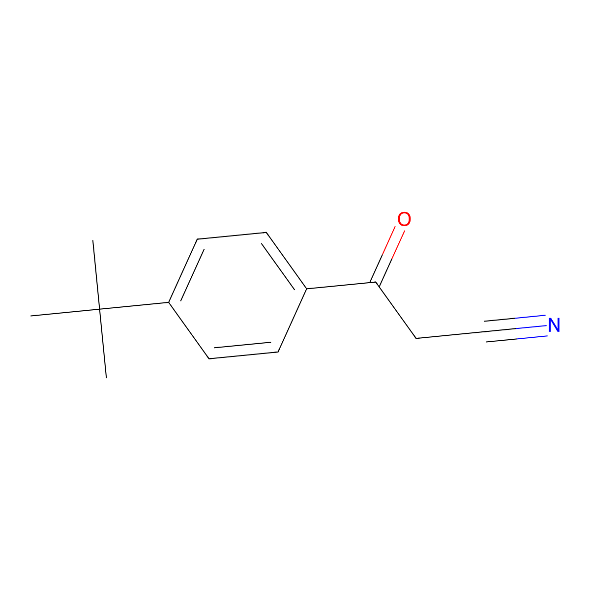 3-(4-Tert-butylphenyl)-3-oxopropanenitrile molecular structure, CAS 39528-62-6