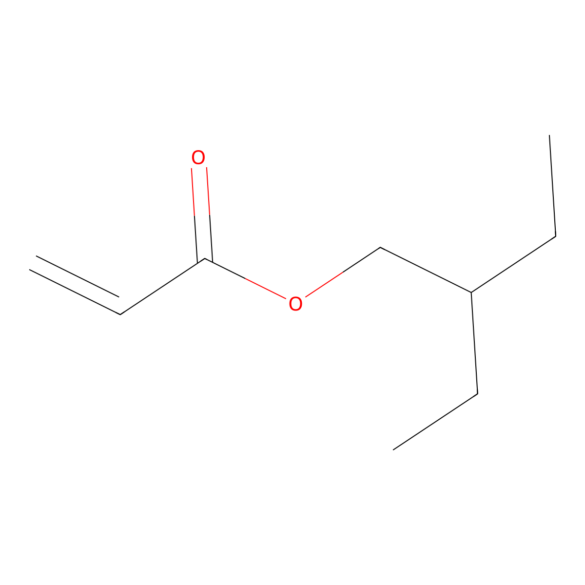 2-Ethylbutyl acrylate molecular structure, CAS 3953-10-4