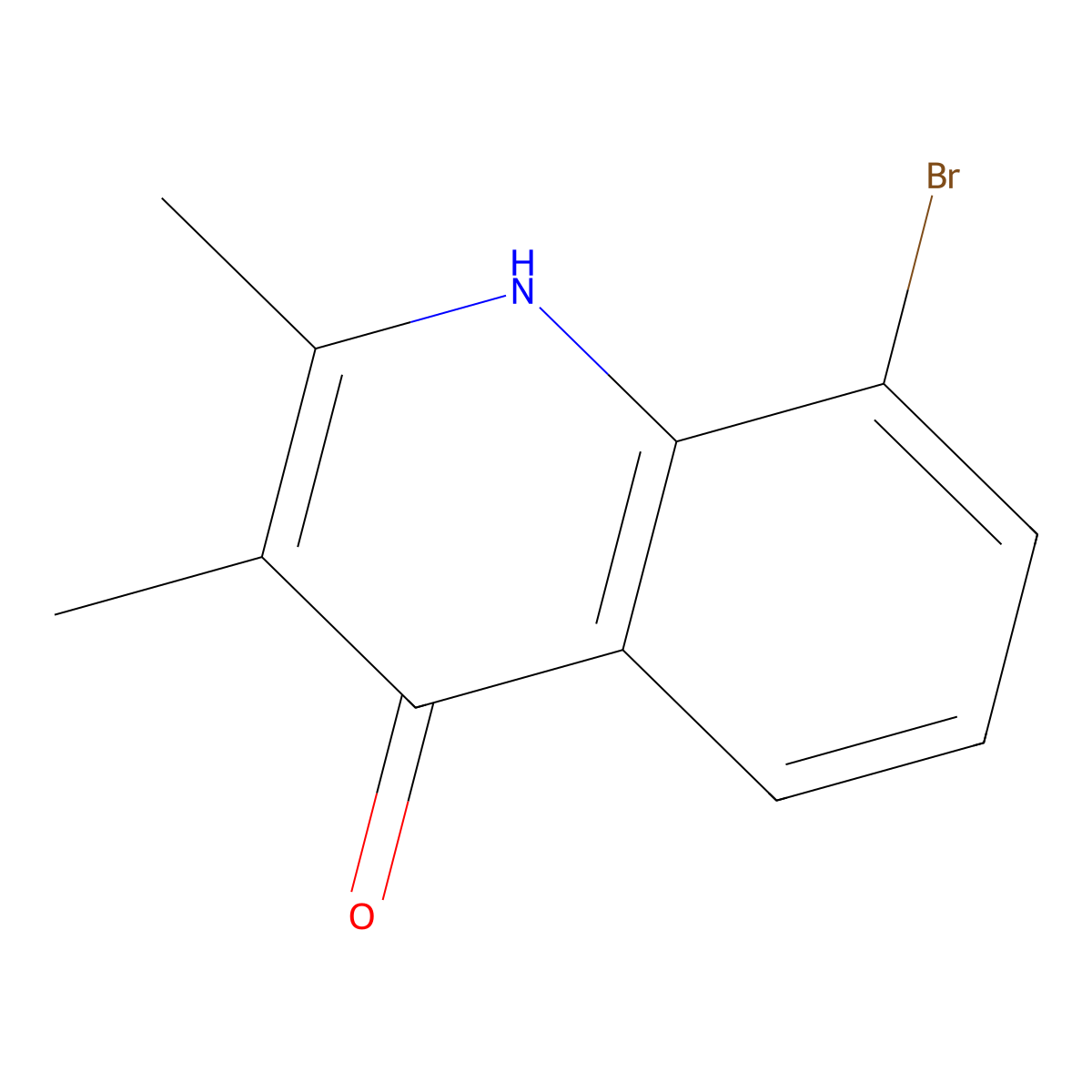 8-Bromo-2,3-dimethylquinolin-4-ol molecular structure, CAS 3953-95-5