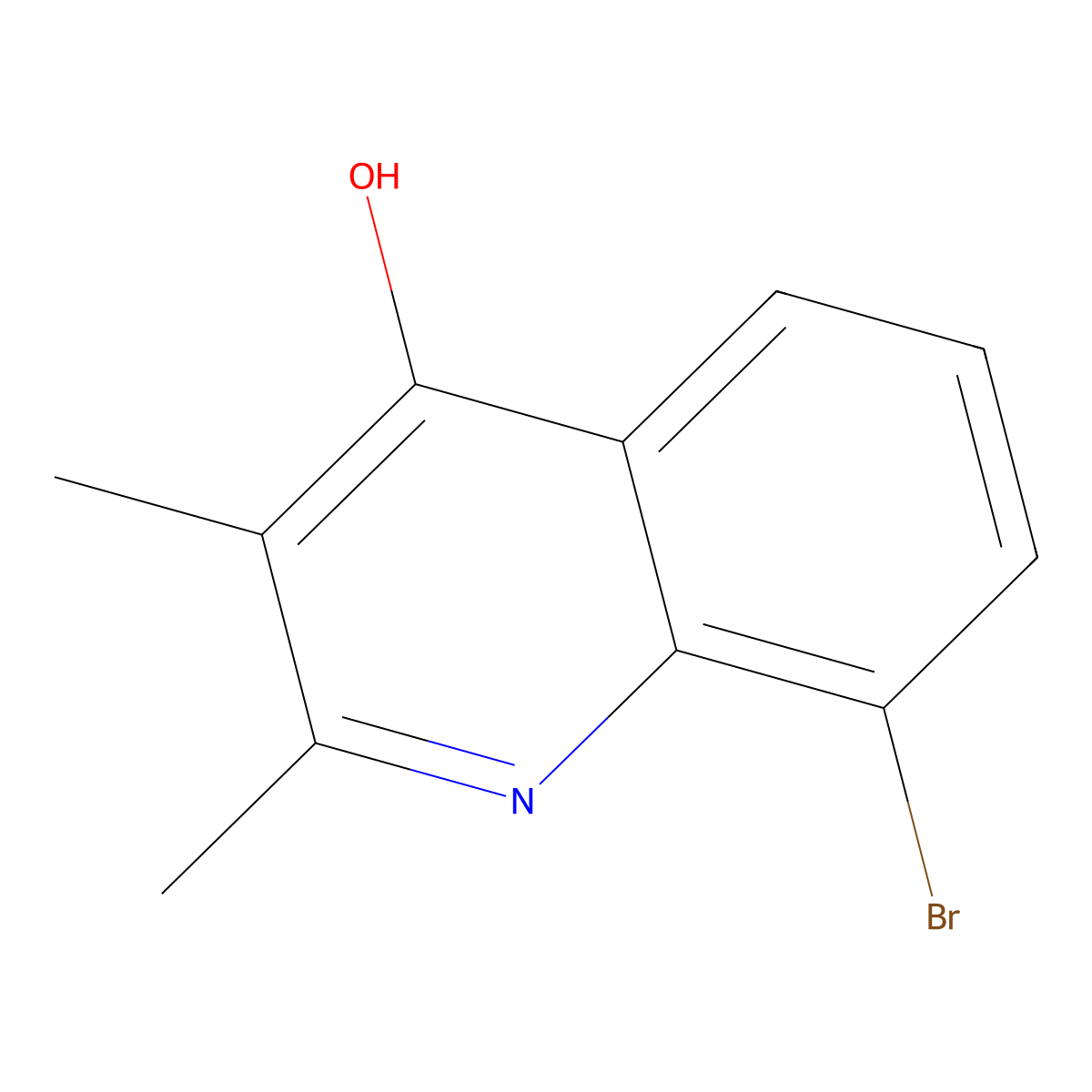 8-Bromo-2,3-dimethylquinolin-4-ol molecular structure, CAS 3953-95-5