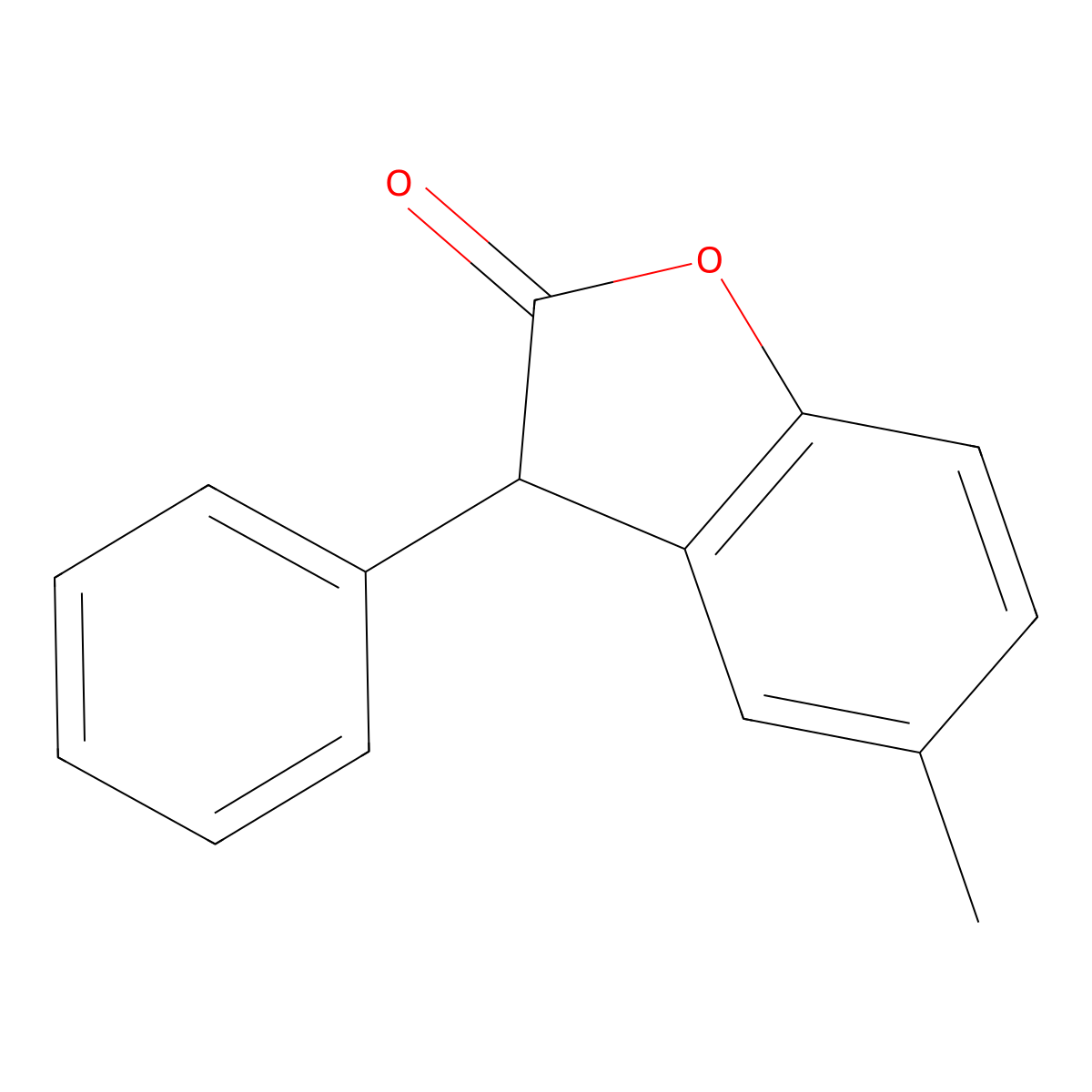 5-methyl-3-phenyl-1-benzofuran-2(3H)-one molecular structure, CAS 39531-24-3