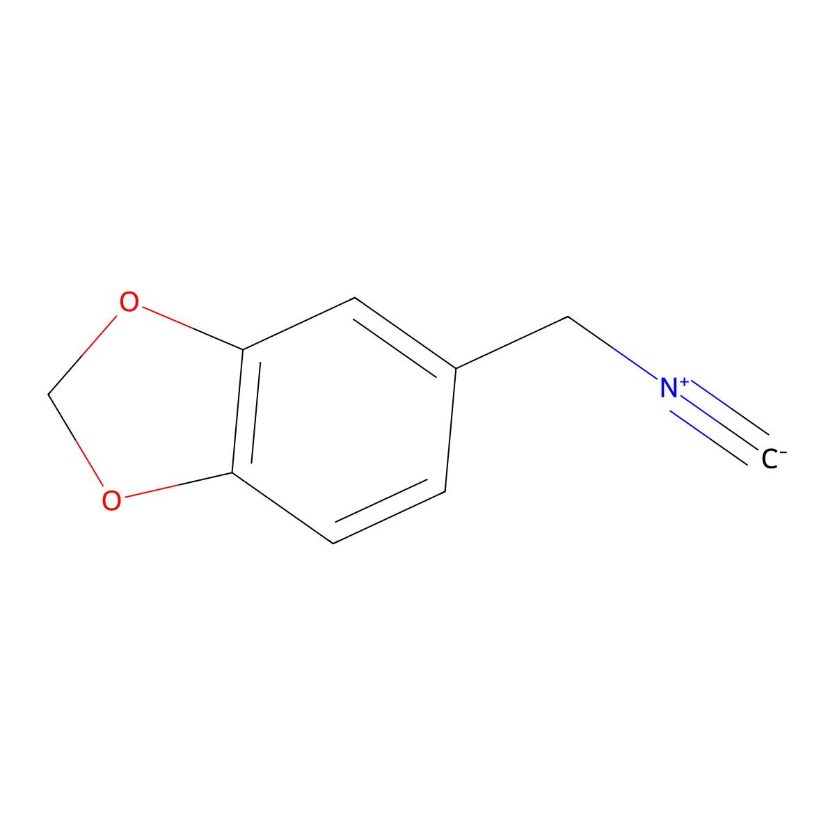 1,3-Benzodioxole, 5-(isocyanomethyl)- molecular structure, CAS 39533-29-4