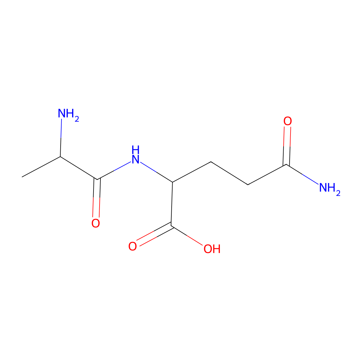 L-Alanyl-L-Glutamine molecular structure, CAS 39537-23-0