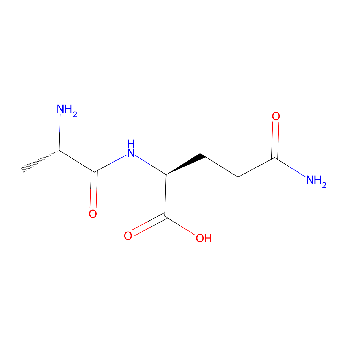 L-Alanyl-L-Glutamine molecular structure, CAS 39537-23-0