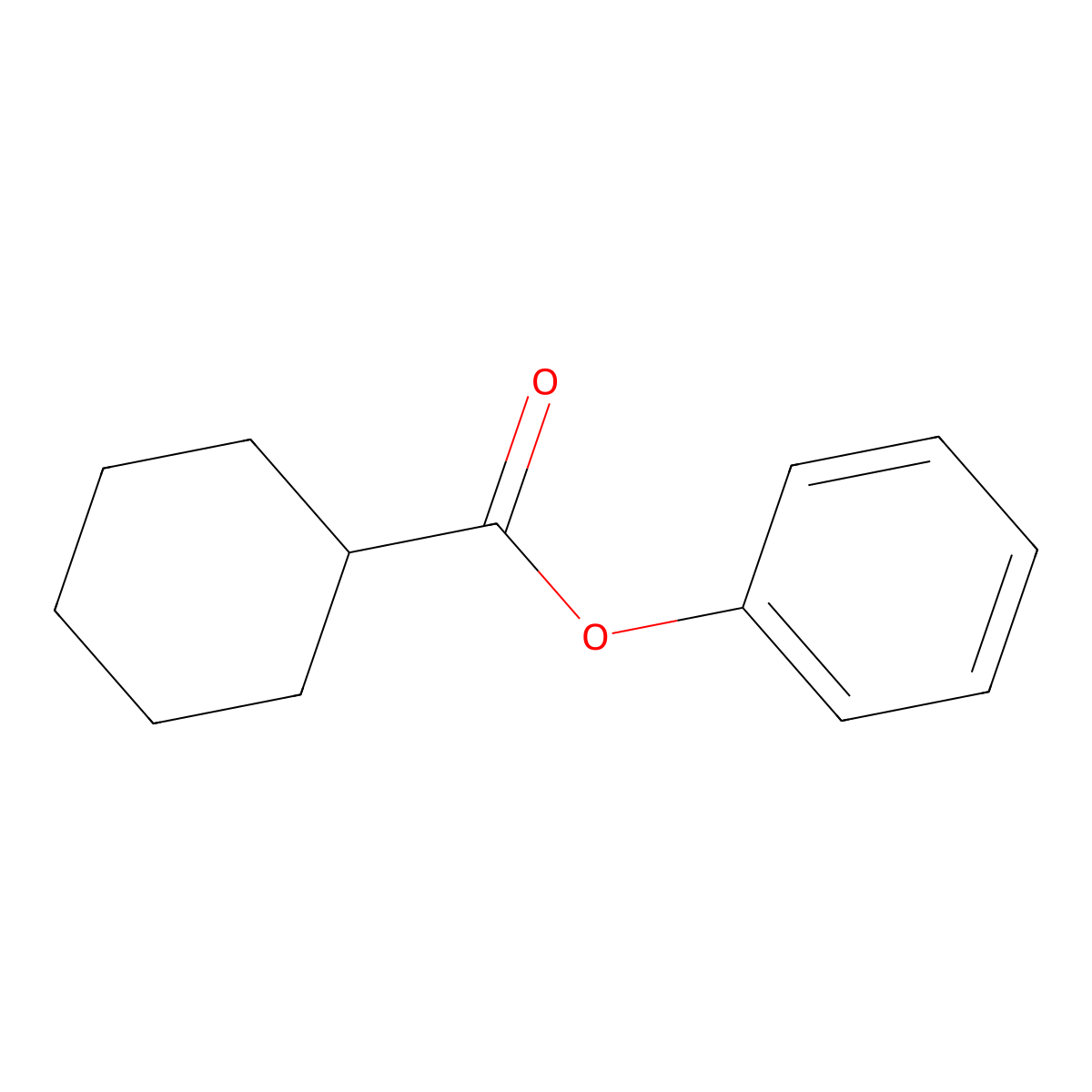 Phenyl cyclohexanecarboxylate molecular structure, CAS 3954-12-9