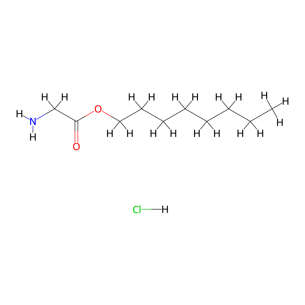 Octyl 2-aminoacetate Hydrochloride molecular structure, CAS 39540-30-2