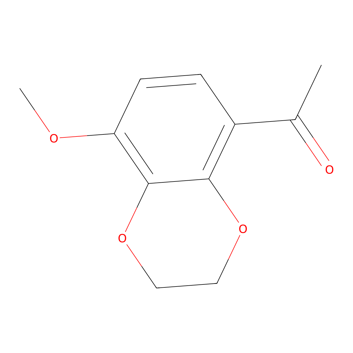 1-(8-Methoxy-2,3-dihydro-1,4-benzodioxin-5-yl)ethanone molecular structure, CAS 39543-27-6