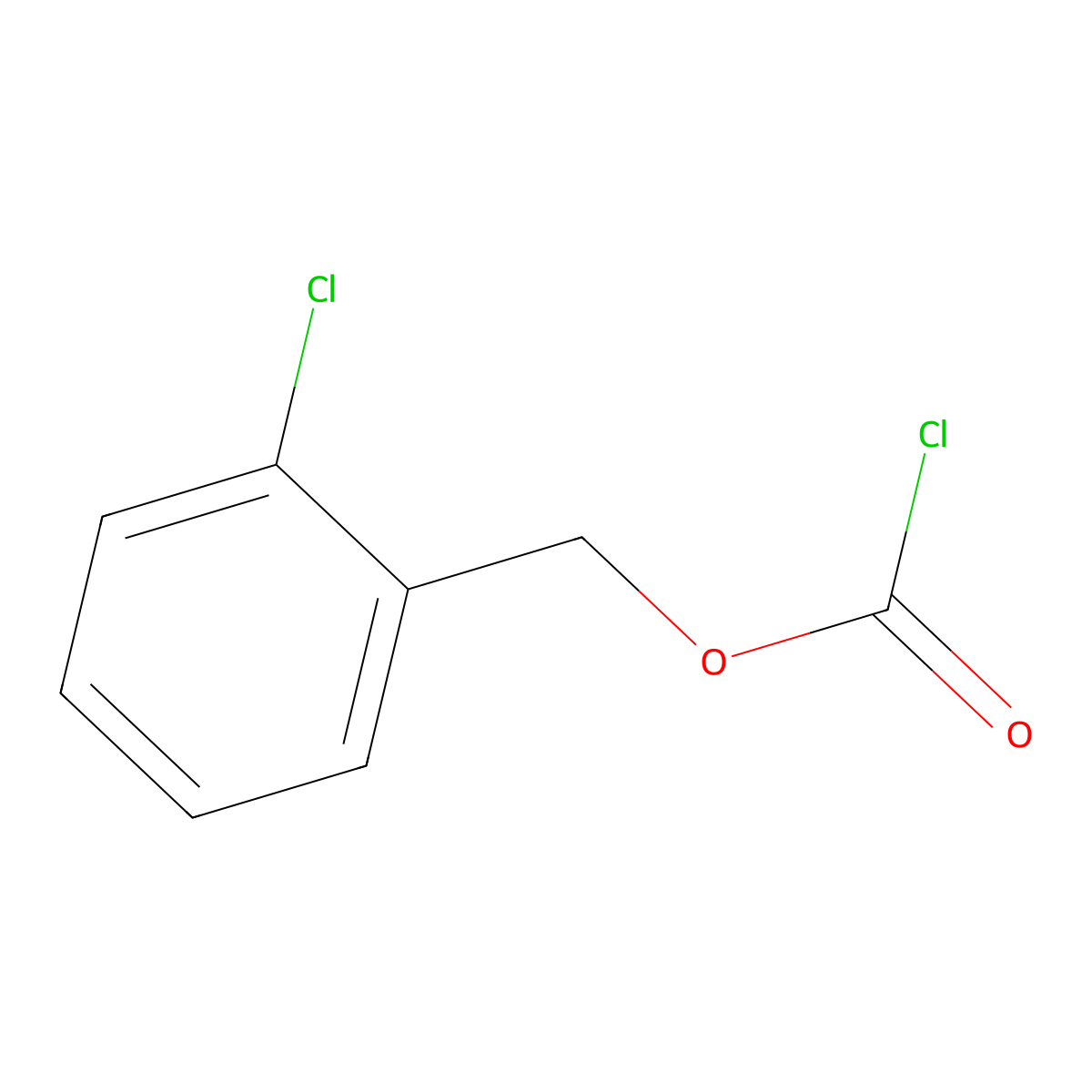 2-Chlorobenzyl chloroformate molecular structure, CAS 39545-31-8