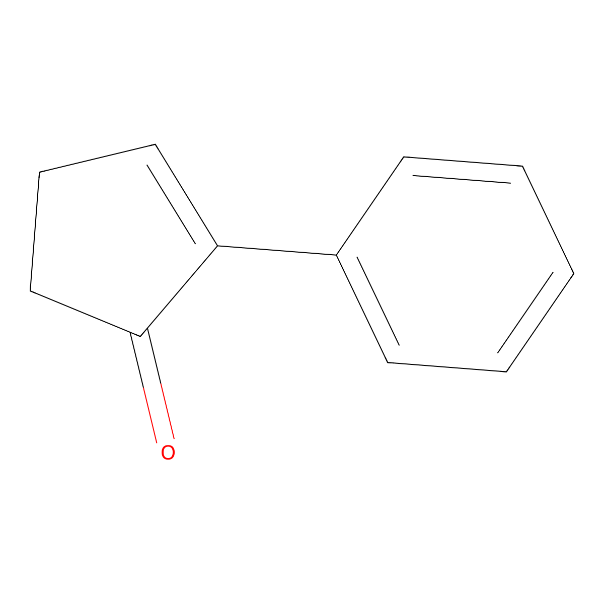 2-Cyclopenten-1-one, 2-phenyl- molecular structure, CAS 39545-99-8