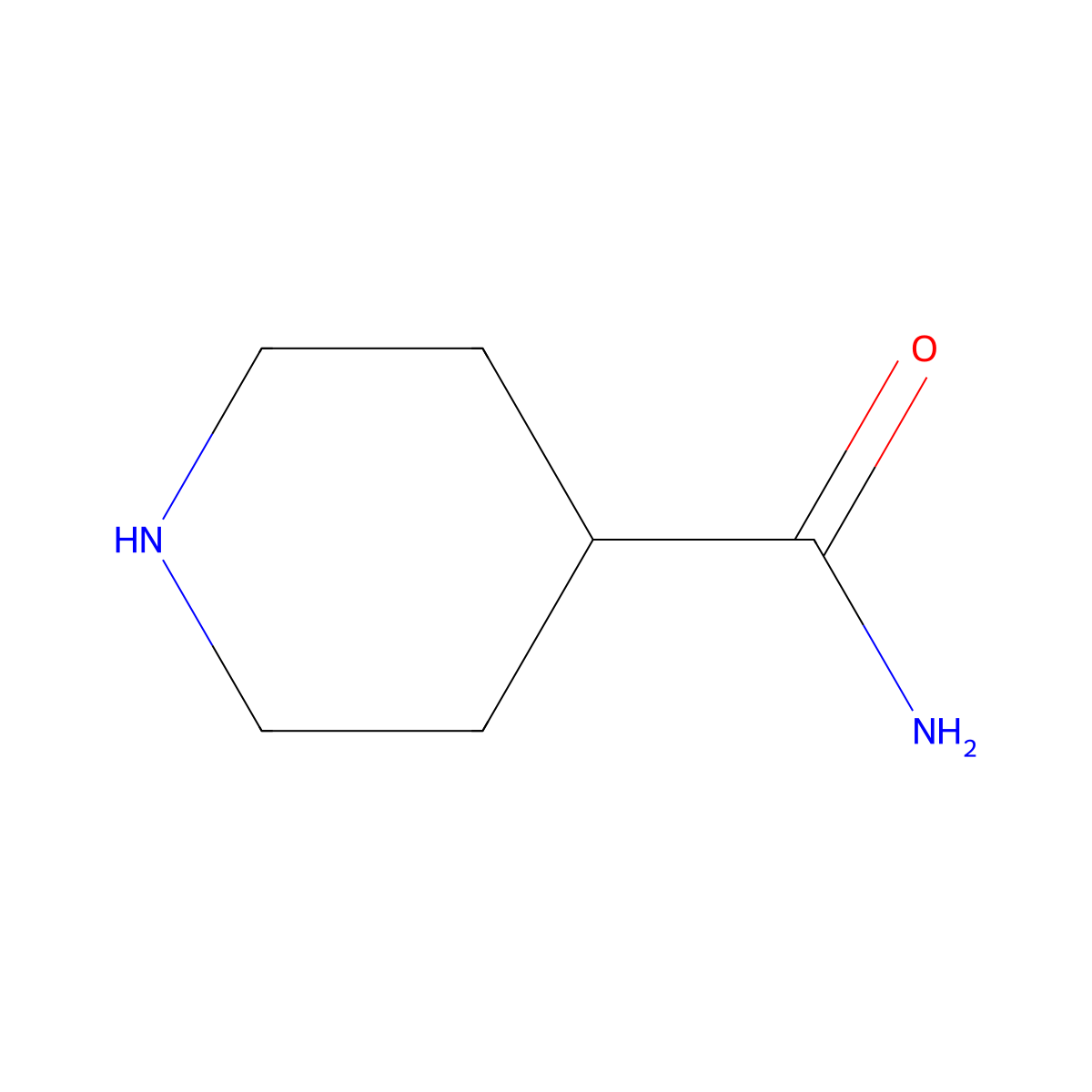 4-Piperidinecarboxamide molecular structure, CAS 39546-32-2