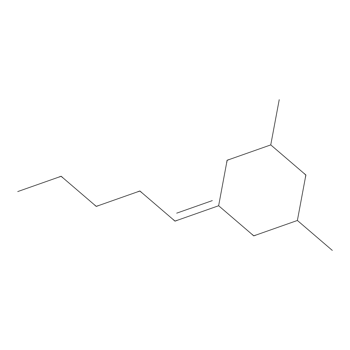 1,3-Dimethyl-5-pentylidenecyclohexane molecular structure, CAS 39546-83-3