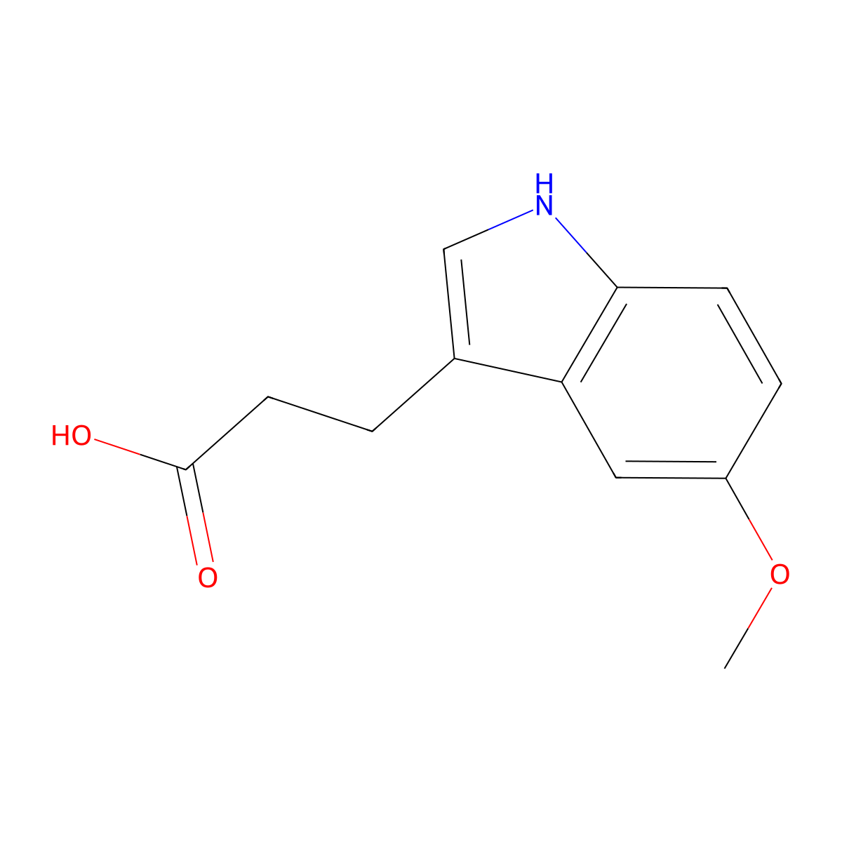 3-(5-methoxy-1H-indol-3-yl)propanoic acid molecular structure, CAS 39547-16-5