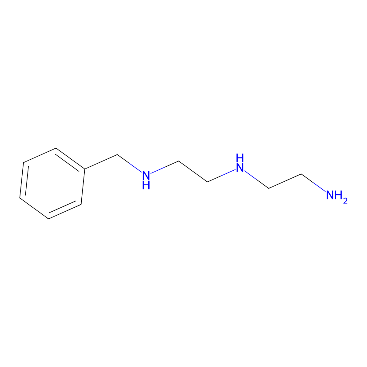 1-Benzyldiethylenetriamine molecular structure, CAS 39549-34-3