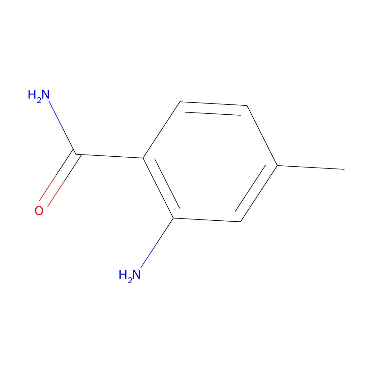 2-Amino-4-methylbenzamide molecular structure, CAS 39549-79-6