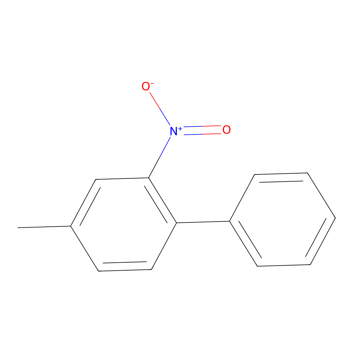 4-Methyl-2-nitro-1,1'-biphenyl molecular structure, CAS 39554-87-5