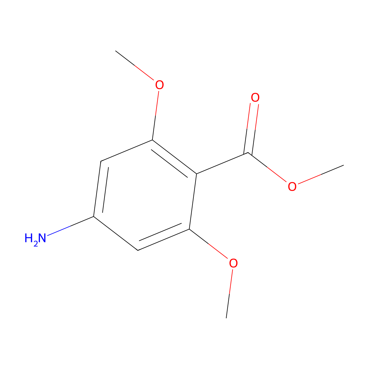 Methyl 4-amino-2,6-dimethoxybenzoate molecular structure, CAS 3956-34-1
