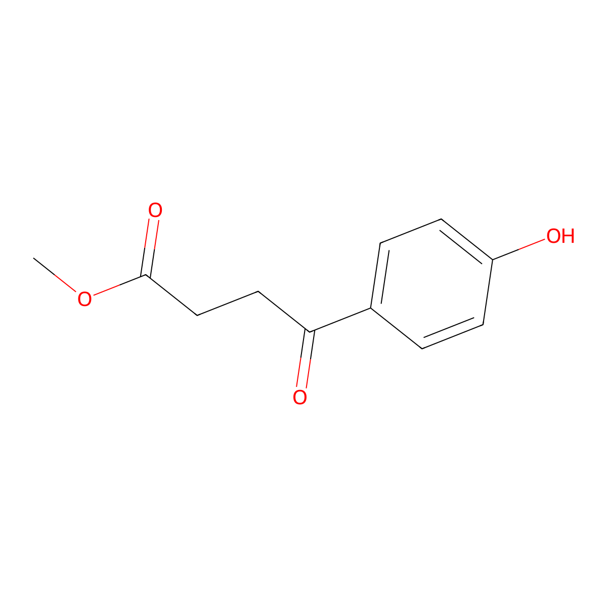 Methyl 4-oxo-4-(4-hydroxyphenyl)butanoate molecular structure, CAS 39560-32-2