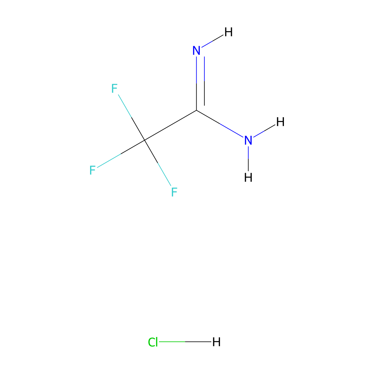 2,2,2-Trifluoroacetimidamide hydrochloride molecular structure, CAS 39560-95-7