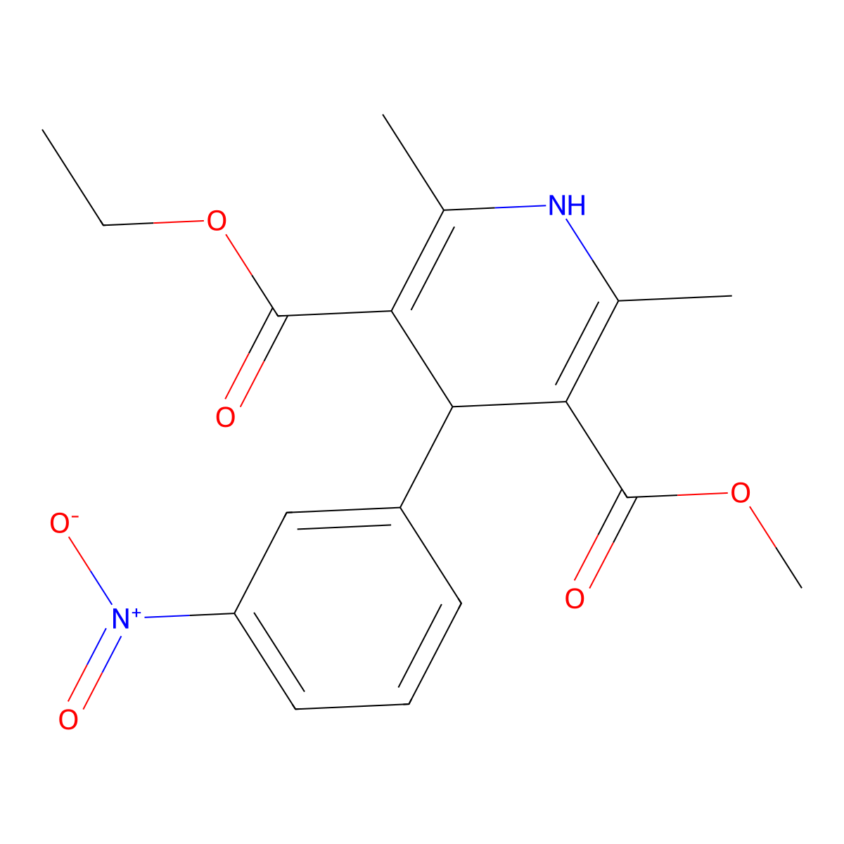 Nitrendipine molecular structure, CAS 39562-70-4