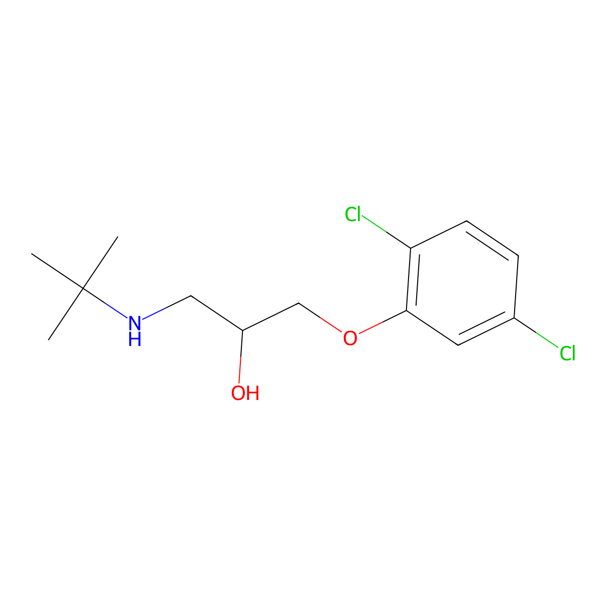 Cloranolol molecular structure, CAS 39563-28-5