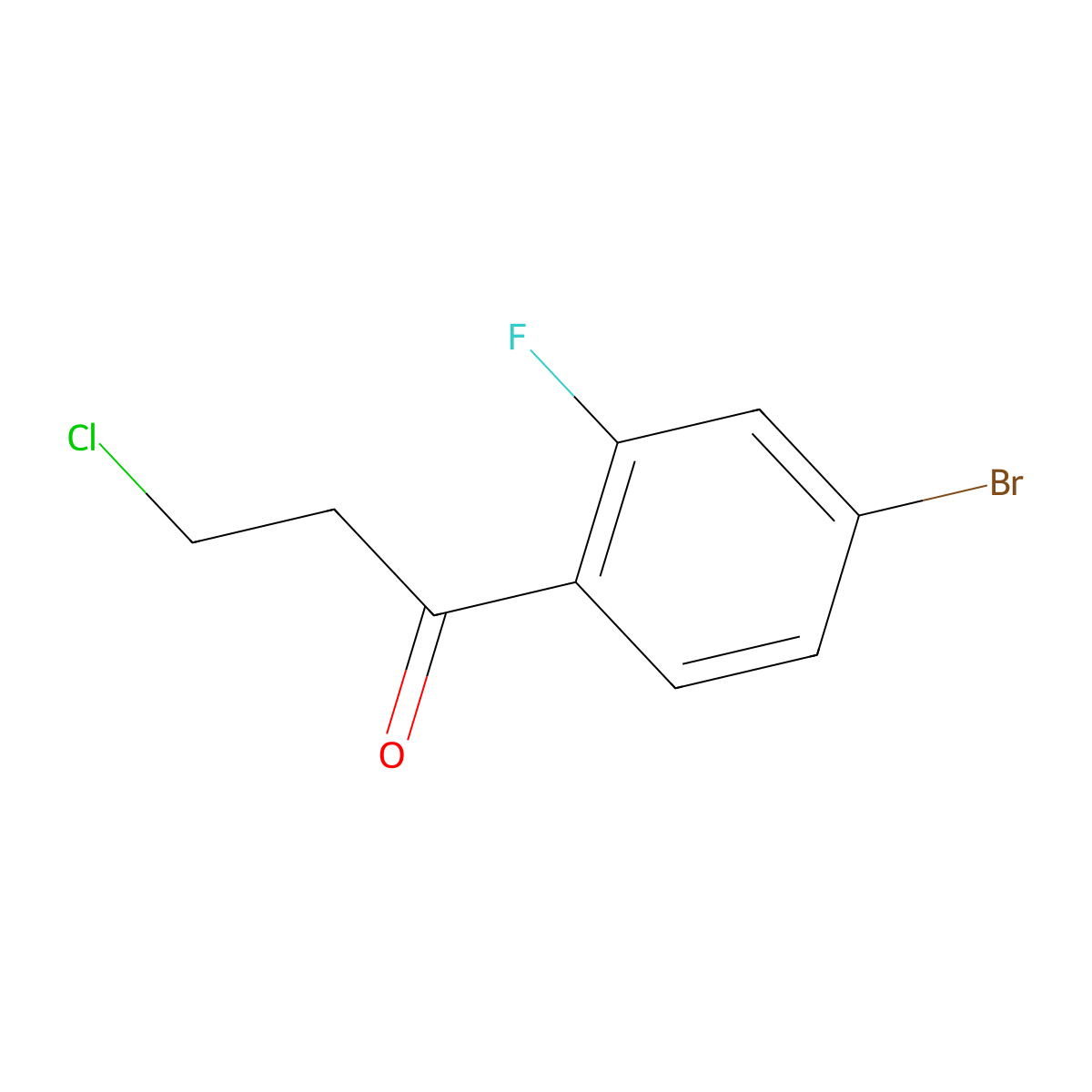 1-(4-Bromo-2-fluorophenyl)-3-chloro-1-propanone molecular structure, CAS 395639-63-1